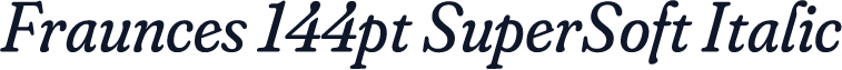 Fraunces 144pt SuperSoft Italic