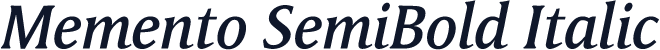 Memento SemiBold Italic