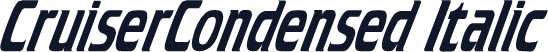 CruiserCondensed Italic