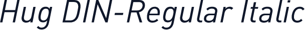 Hug DIN-Regular Italic
