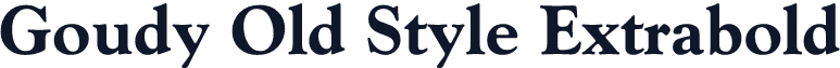 Goudy Old Style Extrabold