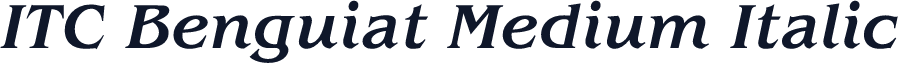 ITC Benguiat Medium Italic