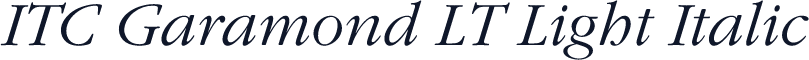 ITC Garamond LT Light Italic