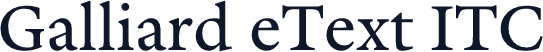 Galliard eText ITC