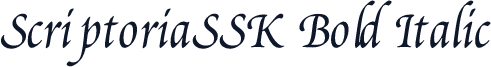 ScriptoriaSSK Bold Italic