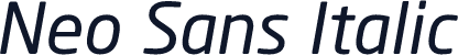 Neo Sans Italic