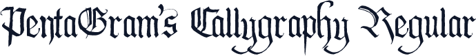 PentaGram’s Callygraphy Regular