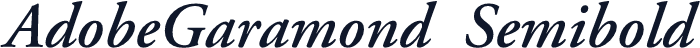 AdobeGaramond  Semibold