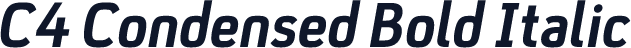 C4 Condensed Bold Italic