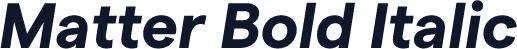 Matter Bold Italic