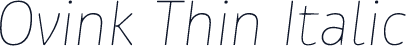 Ovink Thin Italic