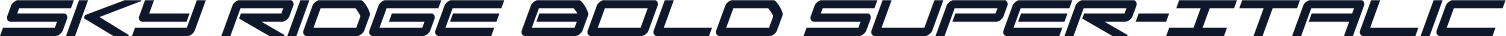 Sky Ridge Bold Super-Italic