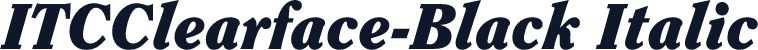 ITCClearface-Black Italic