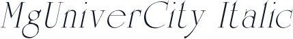 MgUniverCity Italic