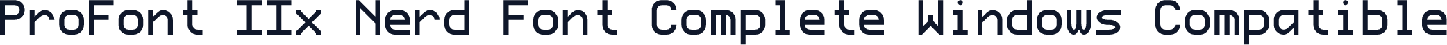 ProFont IIx Nerd Font Complete Windows Compatible