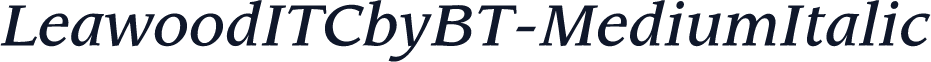 LeawoodITCbyBT-MediumItalic