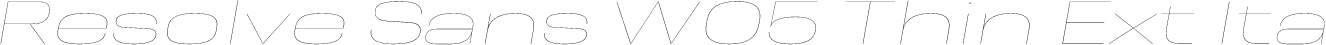 Resolve Sans W05 Thin Ext Ita