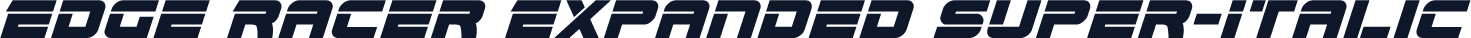 Edge Racer Expanded Super-Italic