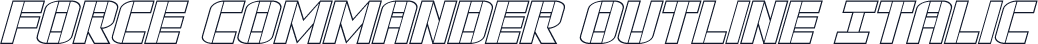 Force Commander Outline Italic
