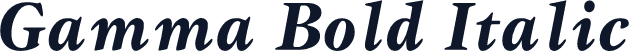Gamma Bold Italic
