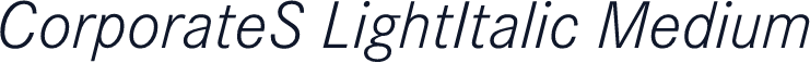 CorporateS LightItalic Medium