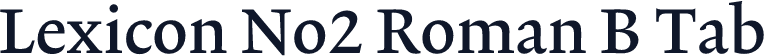 Lexicon No2 Roman B Tab
