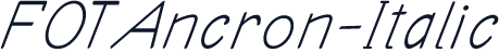 FOTAncron-Italic