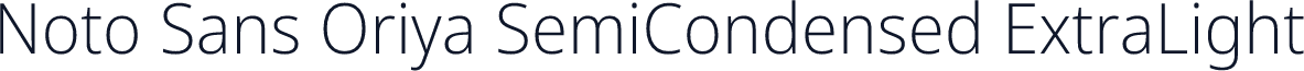 Noto Sans Oriya SemiCondensed ExtraLight