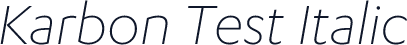 Karbon Test Italic