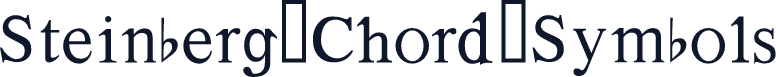 Steinberg Chord Symbols
