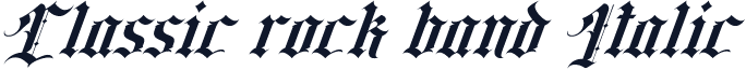 Classic rock band Italic