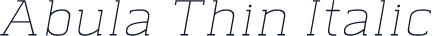 Abula Thin Italic