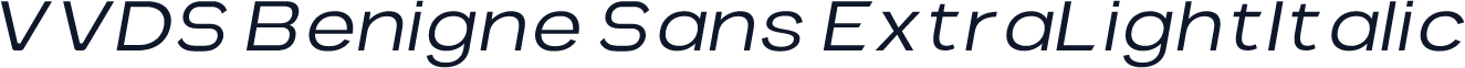 VVDS Benigne Sans ExtraLightItalic