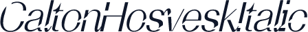 CaltonHosveskItalic