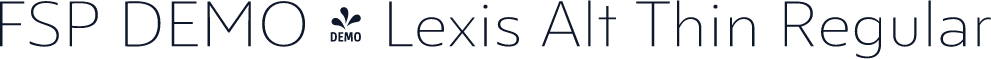 FSP DEMO - Lexis Alt Thin Regular