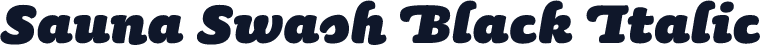 Sauna Swash Black Italic