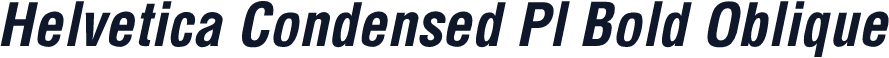Helvetica Condensed Pl Bold Oblique