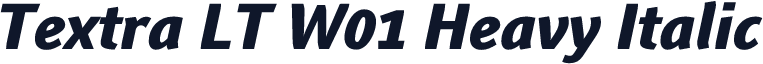 Textra LT W01 Heavy Italic