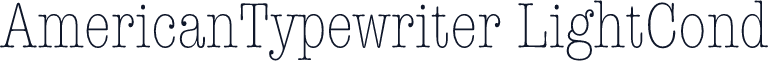 AmericanTypewriter LightCond
