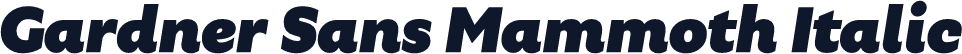 Gardner Sans Mammoth Italic