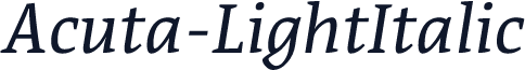 Acuta-LightItalic