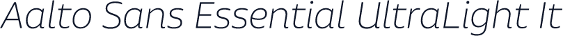 Aalto Sans Essential UltraLight It