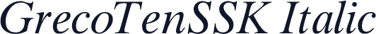 GrecoTenSSK Italic