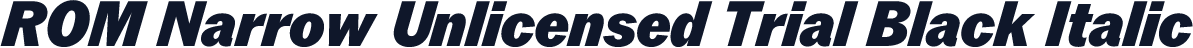 ROM Narrow Unlicensed Trial Black Italic