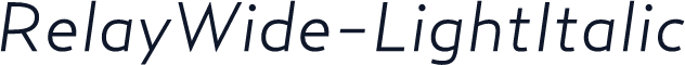 RelayWide-LightItalic