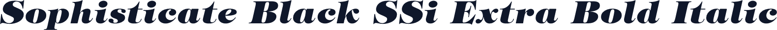 Sophisticate Black SSi Extra Bold Italic