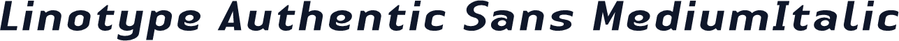 Linotype Authentic Sans MediumItalic