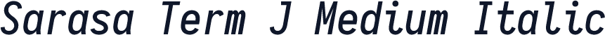 Sarasa Term J Medium Italic