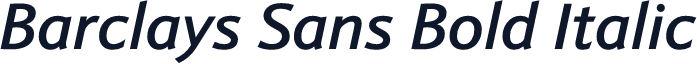 Barclays Sans Bold Italic