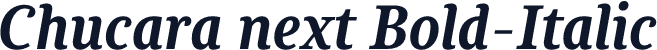 Chucara next Bold-Italic